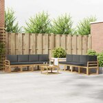 vidaXL Ensemble de canapés d'extérieur 9 Pièces Blanc et anthracite