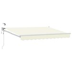 vidaXL Auvent rétractable électrique Crème 3 5 x 2 m