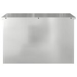 vidaXL Boîte de Rangement Extérieure Argent 80 x 50 5 x 50 cm Acier