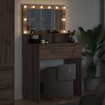 vidaXL Tables de maquillage pour chambre avec tiroir Chêne artisanal