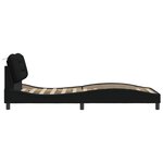 vidaXL Cadre de lit avec tête de lit Noir 90x200 cm Tissu
