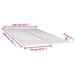 vidaXL Lattes de rechange pour sommier avec 48 lattes  2 pièces  70 x 200 cm
