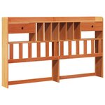 vidaXL Lit bibliothèque sans matelas cire marron 200x200 cm pin massif