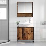 vidaXL Meuble de Lavabo de Salle de Bain Bois ancien 65 x 33 x 60 cm