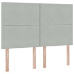 vidaXL Lit avec rangement et LED Gris clair 140 x 190 cm Velours