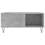 vidaXL Table basse gris béton 80x80x36 5 cm bois d'ingénierie