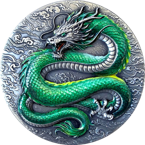 Monnaie AZURE DRAGON 2 Oz Argent 2 Guards Truth Guard 2026 (PRÉCOMMANDE)