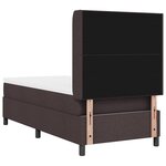 vidaXL Lit à ressorts avec matelas Marron foncé 90 x 190 cm tissu