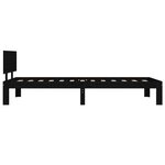 vidaXL Cadre de lit sans matelas noir bois de pin massif 90x200 cm