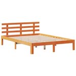 vidaXL Lit bibliothèque sans matelas cire marron 150x200 cm pin massif