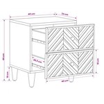 vidaXL Table de chevet Marron 40 x 33 5 x 46 cm Bois de mangue massif