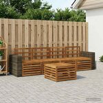 vidaXL Ensemble de canapés d'extérieur 5 Pièces Naturel