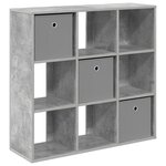 vidaXL Buffet Gris béton 88 5 x 29 x 84 5 cm