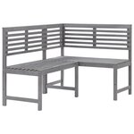 vidaXL Ensemble de bistro 4 Pièces Bois d'acacia solide Gris