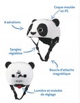 Casque velo et trotinette  Panda 3D  taille M