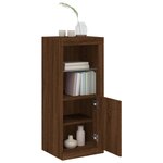 vidaXL Buffet avec lumières LED chêne marron 41x37x100 cm