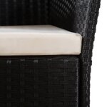 vidaXL Ensemble à manger d'extérieur 9 Pièces Résine tressée noir marron