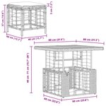 vidaXL Ensemble de salle à manger pour jardin 3 Pièces Noir et gris