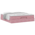 VidaXL Cadre de lit ottoman avec matelas rose 160x200 cm velours