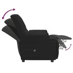 vidaXL Fauteuil inclinable Noir Similicuir daim