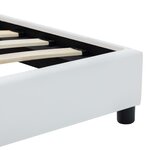 vidaXL Cadre de lit sans matelas blanc similicuir 140x200 cm