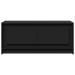 vidaXL Table basse avec lumières LED noir bois d'ingénierie