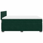 vidaXL Sommier à lattes de lit et matelas Vert foncé 160x200cm Velours