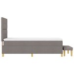 lit boxspring vidaXL avec matelas et banc taupe 100x200 cm en tissu