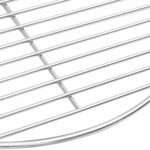 vidaXL Grille de barbecue Argent 43 x 43 cm Acier inoxydable