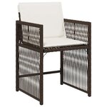 vidaXL Ensemble de salle à manger pour jardin 5 Pièces Marron polyrotin