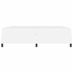 vidaXL Cadre de lit avec matelas Blanc 200 x 200 cm tissu
