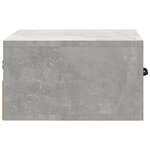 vidaXL Table de chevet murale Gris béton 35x35x20 cm