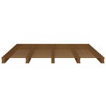 vidaXL Lit de palette Marron miel 140x190 cm Bois de pin massif