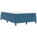 vidaXL Cadre de lit Bleu foncé et blanc 120 x 200 cm Velours
