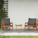 vidaXL Ensemble bistrot 3 Pièces Marron 45 x 45 x 38cm