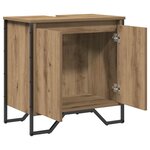 vidaXL Cabinet de Lavabo avec stockage Chêne artisanal 60 x 35 x 60 cm