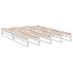vidaXL Lit bibliothèque sans matelas blanc 160x200 cm bois pin massif