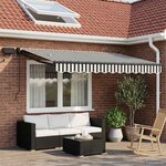 vidaXL Auvent rétractable électrique Anthracite et blanc 2 5 x 2 m