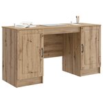 vidaXL Bureau Chêne artisanal 142 5 x 50 x 75 cm Bois d'ingénierie