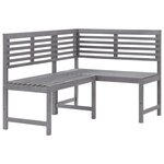 vidaXL Ensemble de bistro 4 Pièces Bois d'acacia solide Gris