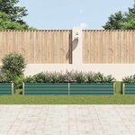 vidaXL Lit surélevé de jardin Acier galvanisé 320x40x45 cm Vert