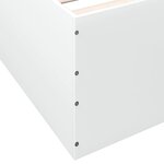vidaXL Cadre de lit sans matelas blanc 200x200 cm