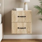 vidaXL Cabinet de chevet mural Chêne Sonoma 34 5 x 33 x 40 cm