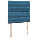 vidaXL Sommier à lattes de lit avec matelas Bleu foncé 90x190 cm