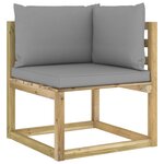 Vidaxl salon de jardin 12 pièces avec coussins bois de pin imprégné