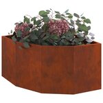 vidaXL Jardinière d'Angle Rouillé 60 x 60 x 35 cm