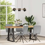 vidaXL Chaises à manger lot de 4 gris clair tissu