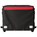 vidaXL Remorque de vélo noir et rouge 45 kg fer