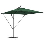 vidaXL Parasol banane à mât déporté Vert 249 x 249 x 250 cm