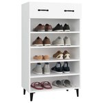 vidaXL Armoire à chaussures Blanc 60x35x105 cm Bois d'ingénierie